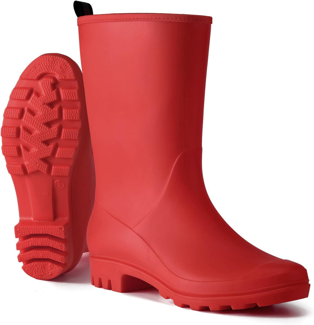 HISEA Women Rubber Boots Wide Calf Rain Boots