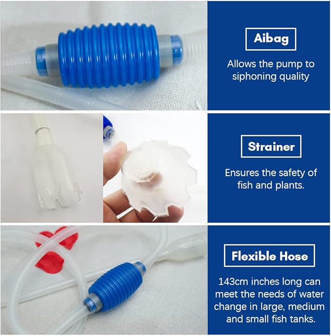 Haofy 5 in 1 Aquarium Fish Tool Cleaning Tools Kit Aquarium Gravel Cleaner - Image 5