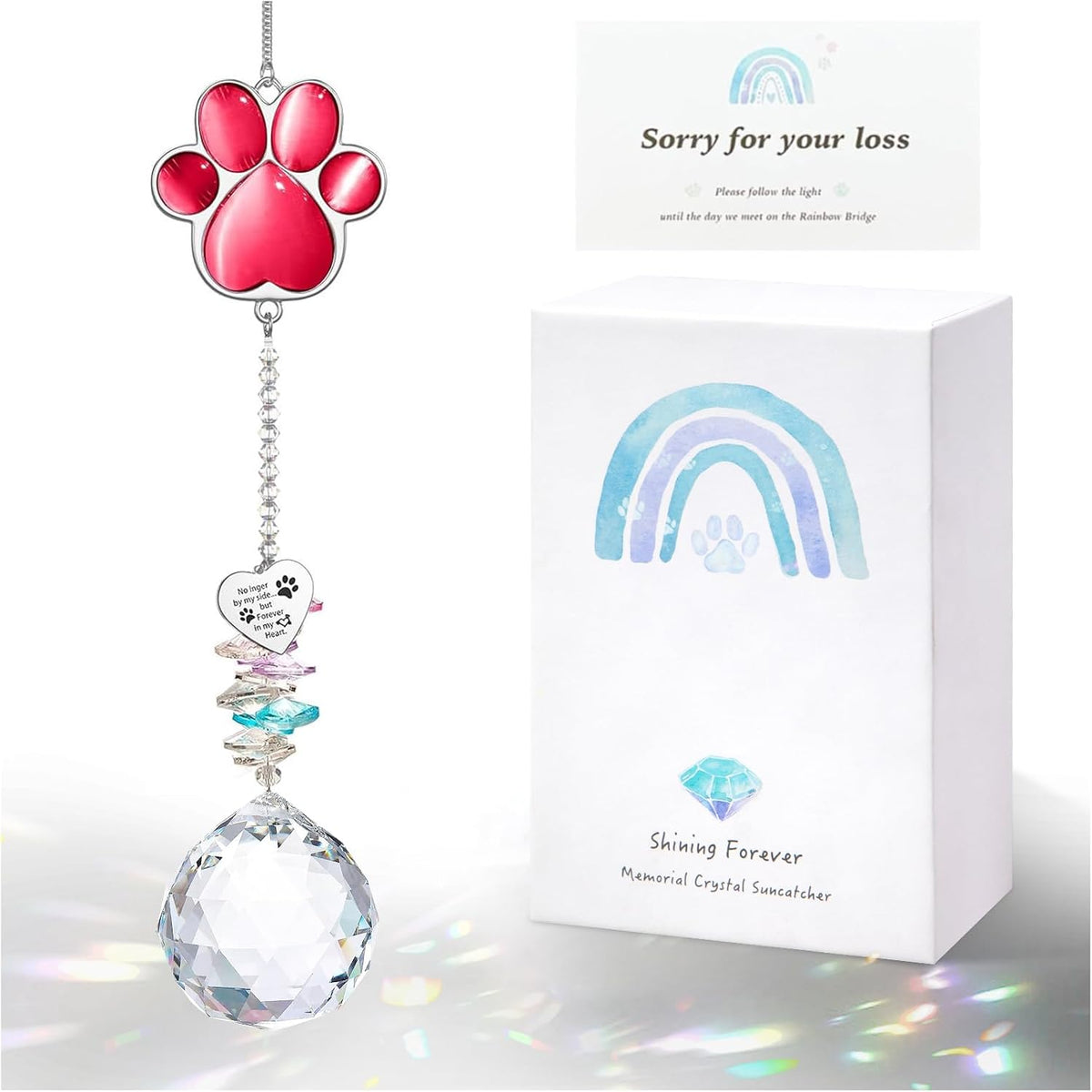 Dog Memorial Gifts, Loss of Dog Sympathy Gift, Pet Memorial Suncatcher