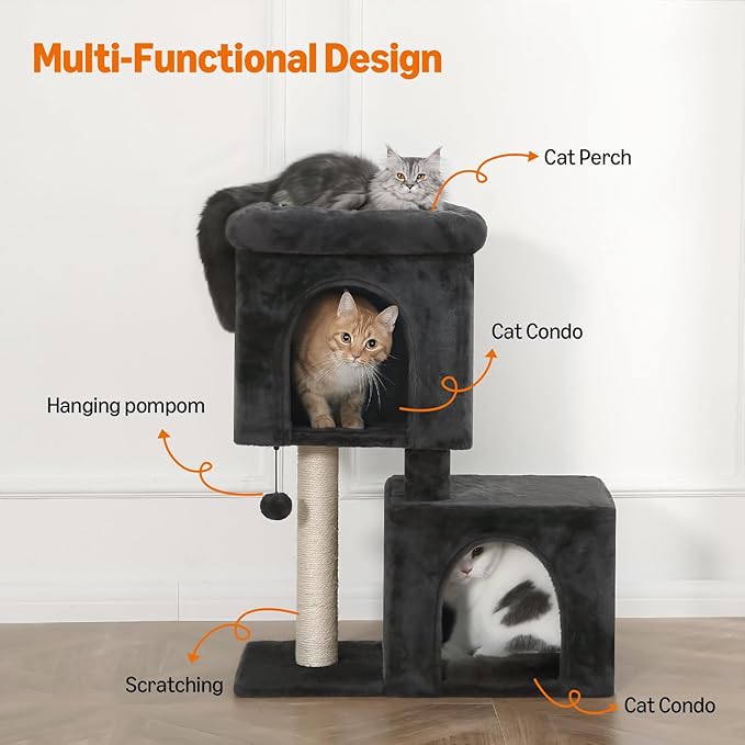 Amazon Basics 30-Inch Cat Tree Tower, Activity Center - Image 2