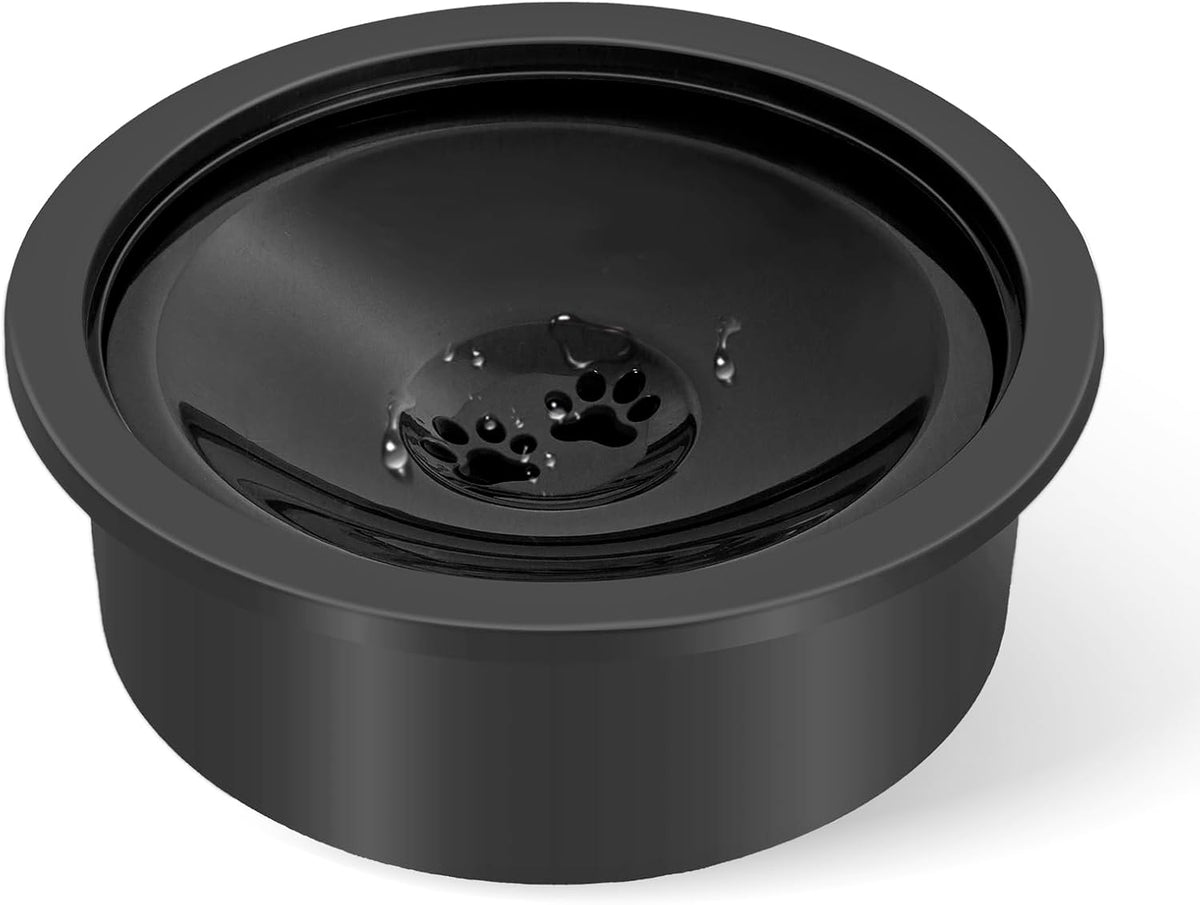 No Spill Dog Water Bowl, Slow Drinking Non Spilling Water Dish, Fits into Elevated Pet Feeder, 30oz Messy Drip Proof Slobber Stopper Water Dispenser for Dogs