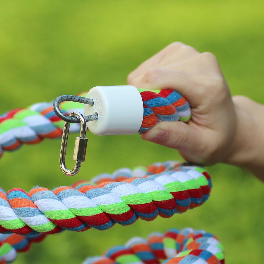 Kintor Bird Rope Bungee Perch,Cotton Chew Toy Swing for Medium Large Parrot