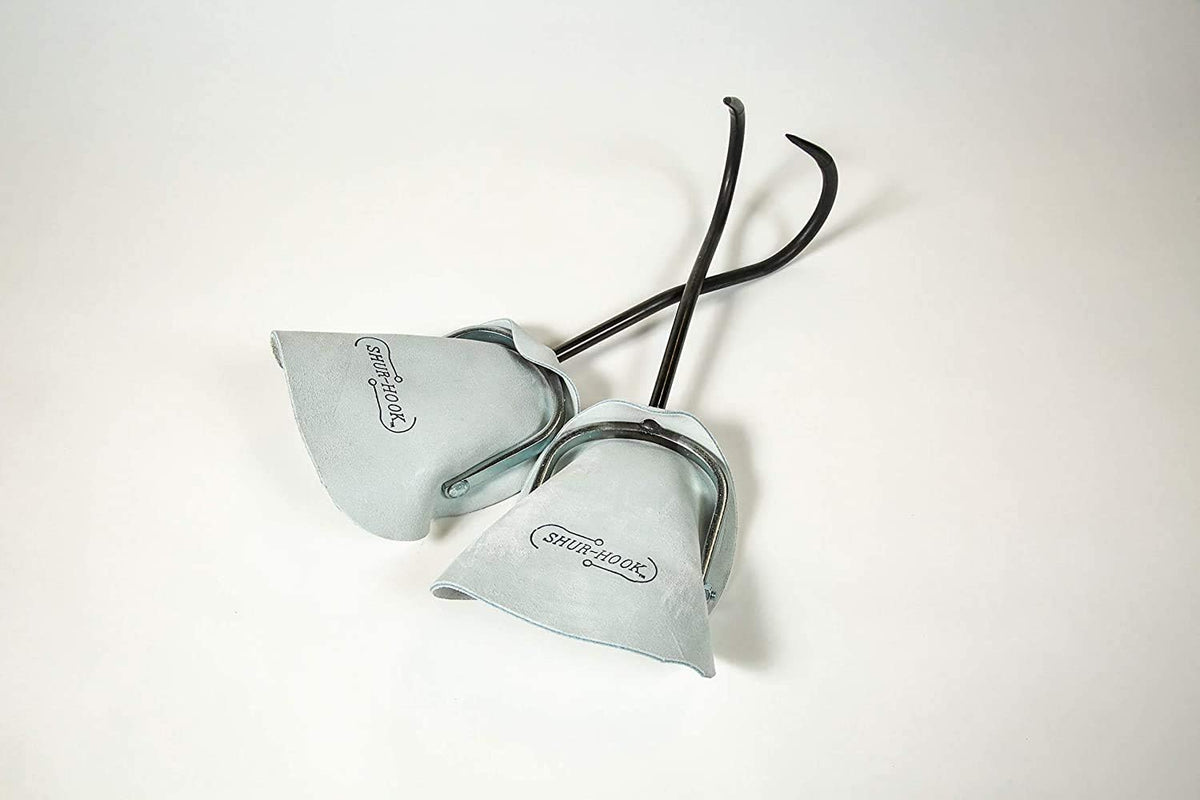 The Ultimate Hay Hook, Set of 2 Hay Hooks with Leather Guards