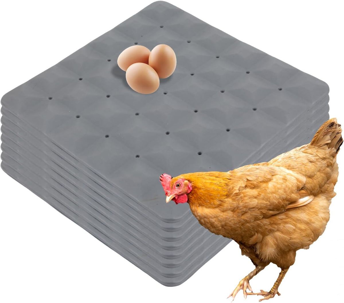 Chicken Nesting Pads Set, 12×12 Inch Reusable Nesting Box Liners Pads, Washable Nesting Pads for Chicken Coop, Poultry Nest Box Pads for Laying Eggs (8 PCS)
