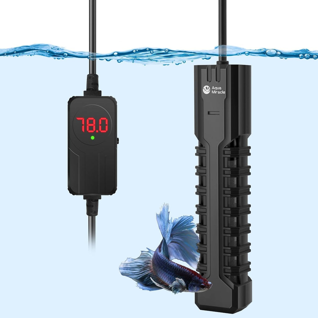 AquaMiracle 200W Submersible Aquarium Heater with LED Digital Display