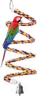 63'' Bird Rope Perches Birdcage Swing Toys 100% Cotton Natural Bird Perch by OSWINMART