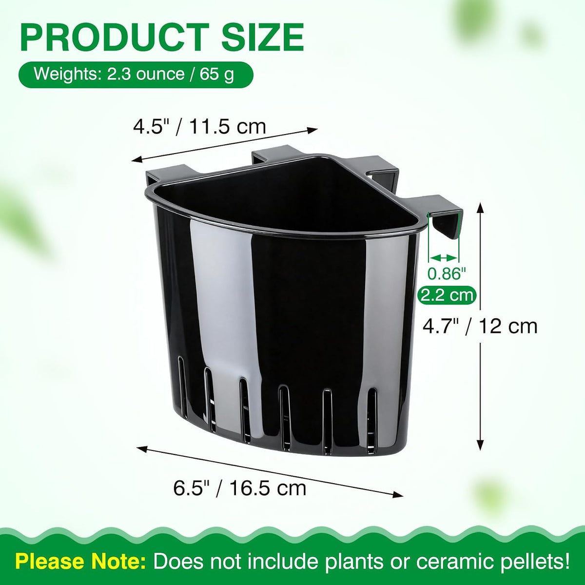 Borlech 2026 Latest Model Large Aquarium Corner Planter Hanging Plant Holder for Fish Tank Aquaponic Plant Cultivation and Aquascape Accessories Decorations (4 Pack) Black