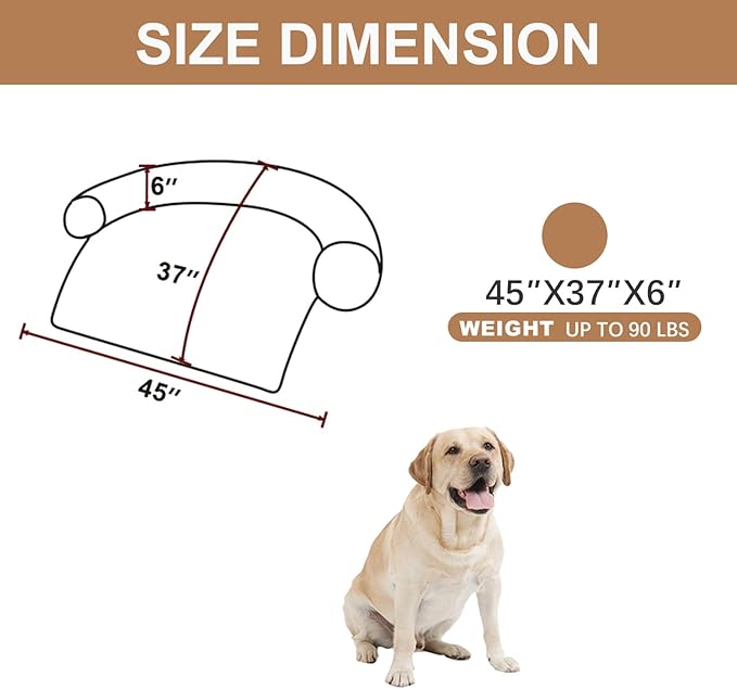 Tinaco Calming Dogs/Cats Bed Mats, Dog Pad Washable Removable Couch Cover - Image 2