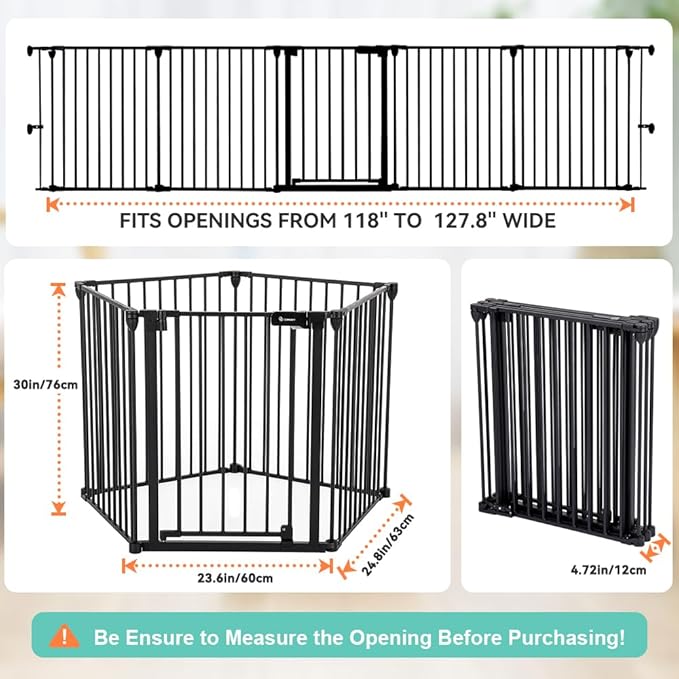 COMOMY 127.8" Extra Wide Baby Gate, Dog Gate - Image 5
