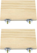 2pcs Bird Perch Platform Flat Stand Beak Paw Grinding Wood by Litewoo