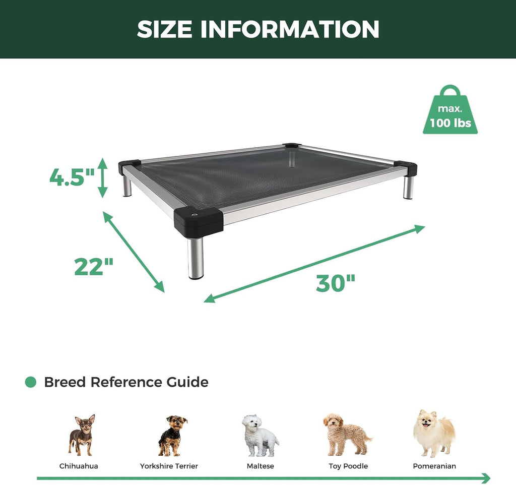 FXW TitanNest Cooling Chew-Proof Elevated Dog Bed for Extra-Small Dogs