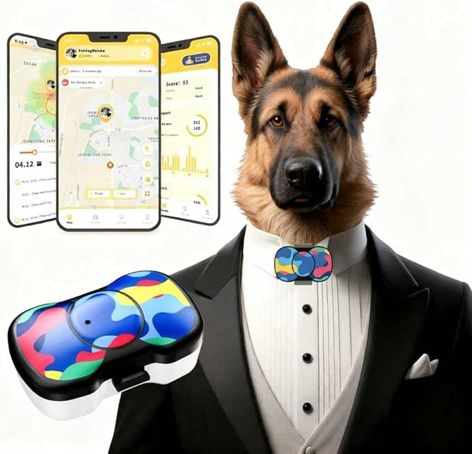 4G Smart GPS Dog Tracker with Real-Time Location, Virtual Fence & Activity by Hipet