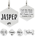 Ultra Joys Custom Personalized Hexagon Dog ID Tag by UltraJoys