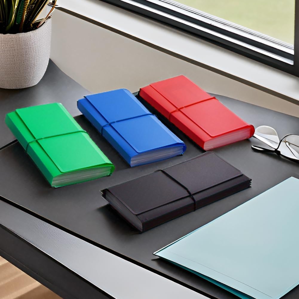 4 Pack Receipt Organizer, 13 Pocket Small Accordion File Folder for Coupons