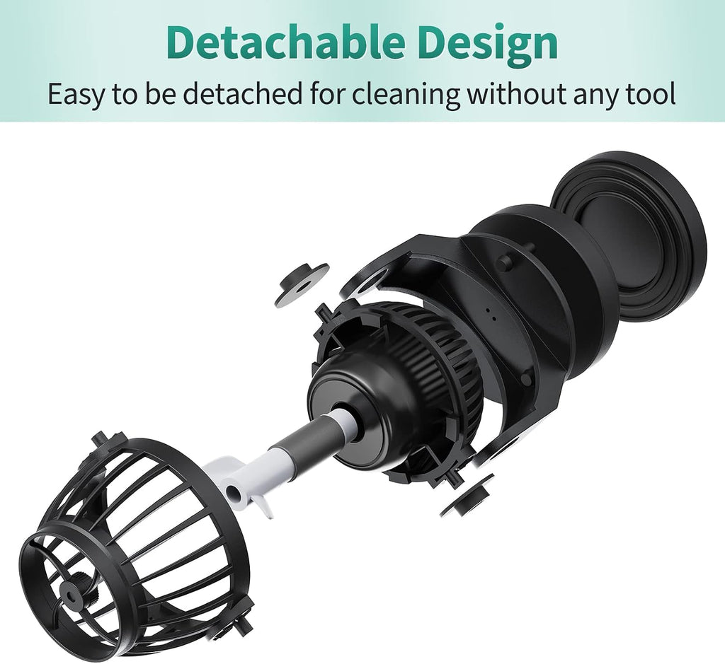 Uniclife Aquarium Wave Maker for 30-60 Gallon Fish Tanks 1058 GPH Adjustable Circulation Pump with Controller and Strong Magnetic Suction Base Submersible Power Head for Fresh and Salty Water