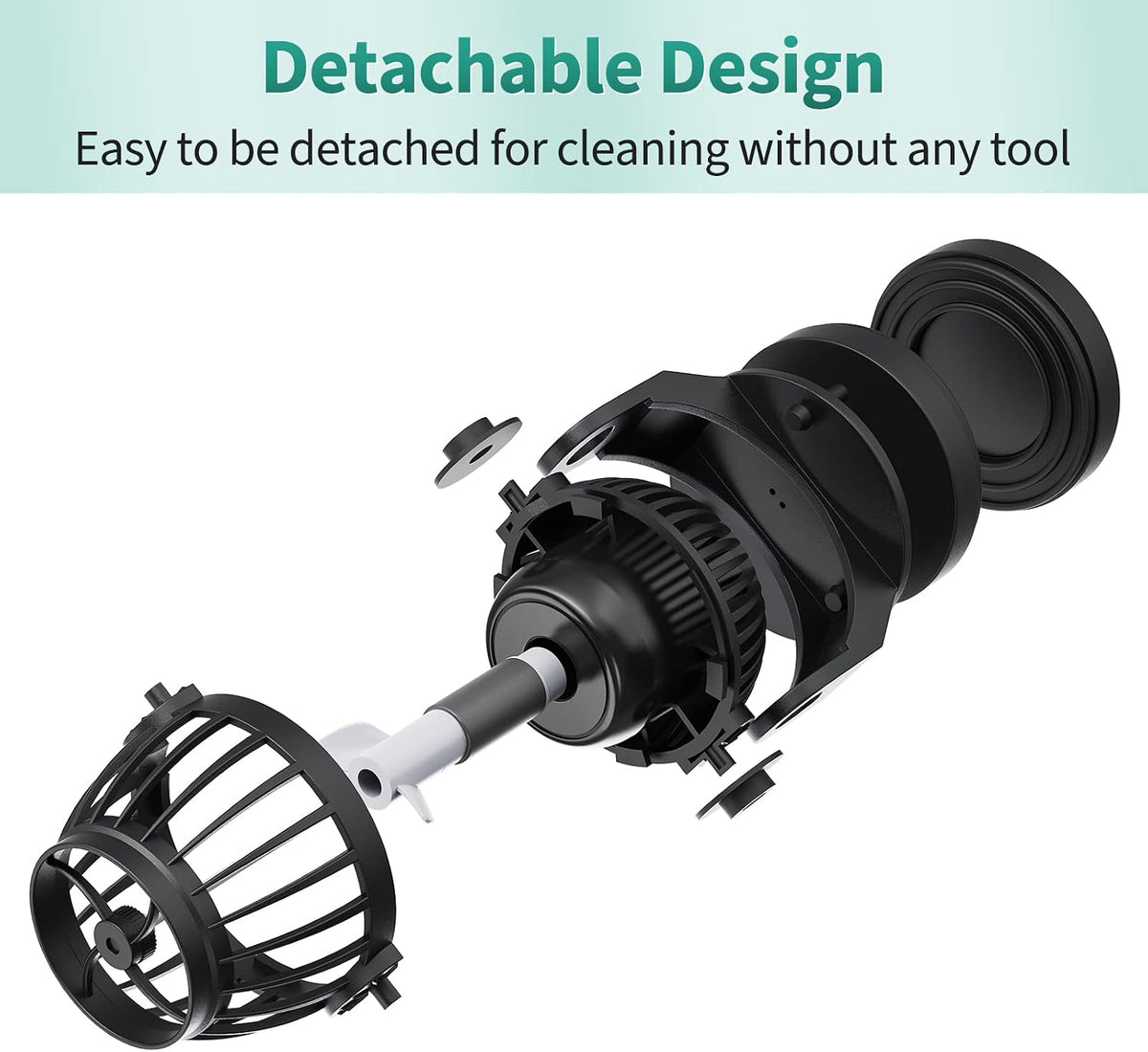 Uniclife Aquarium Wave Maker for 30-60 Gallon Fish Tanks 1058 GPH Adjustable Circulation Pump with Controller and Strong Magnetic Suction Base Submersible Power Head for Fresh and Salty Water