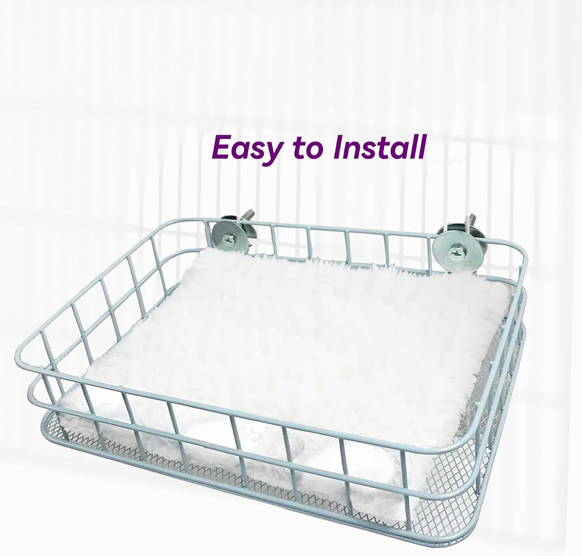 JSLZF Rat Cage Platform with Mat, Metal Chew-Proof Squirrel Ledge