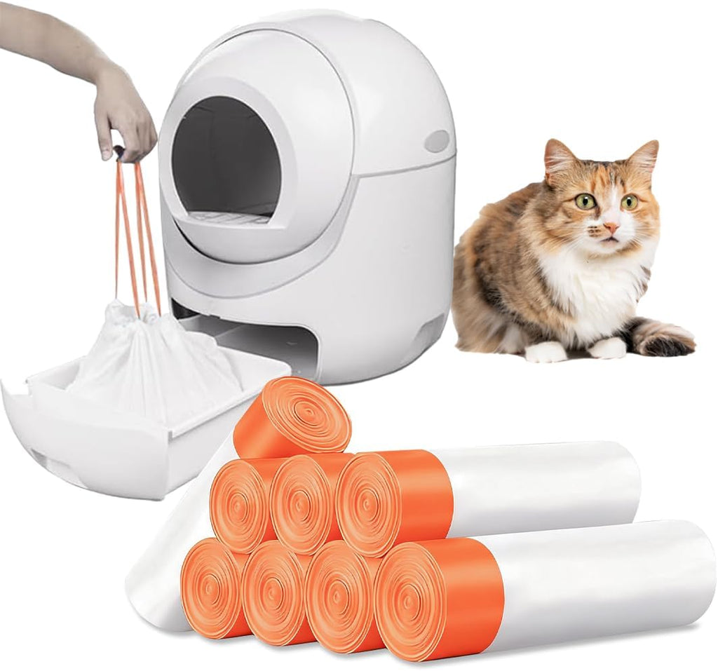 120 Pack Cat Litter Bags with Drawstring