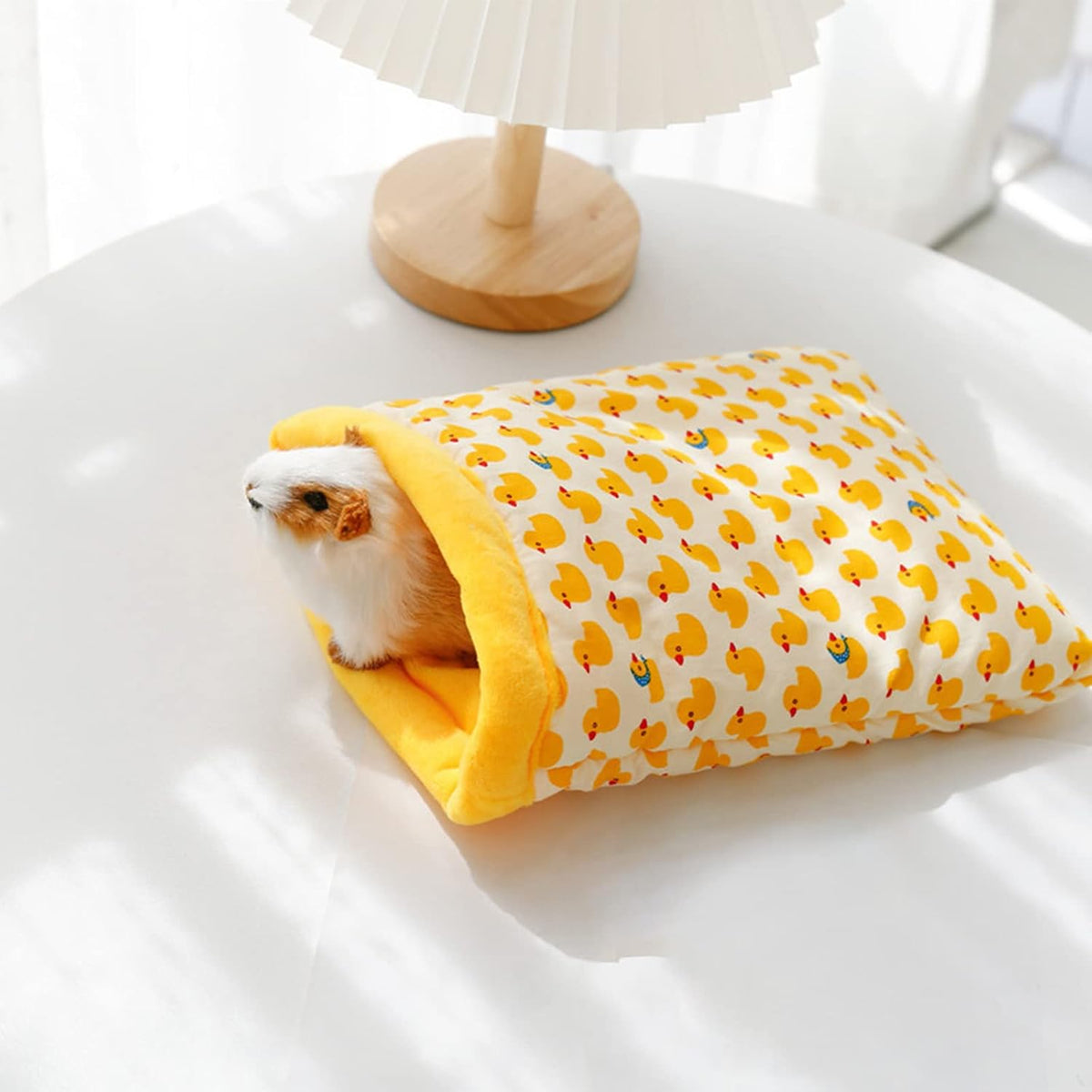 Yoxebo Hamster Sleeping Bag,Winter Soft Warm Bed Plush Small Pet Nest Snuggle Sack Hideout Pouch for Hedgehog Guinea Pig Squirrel Animals,Random Color Multi-colored 7.9x9.8 in