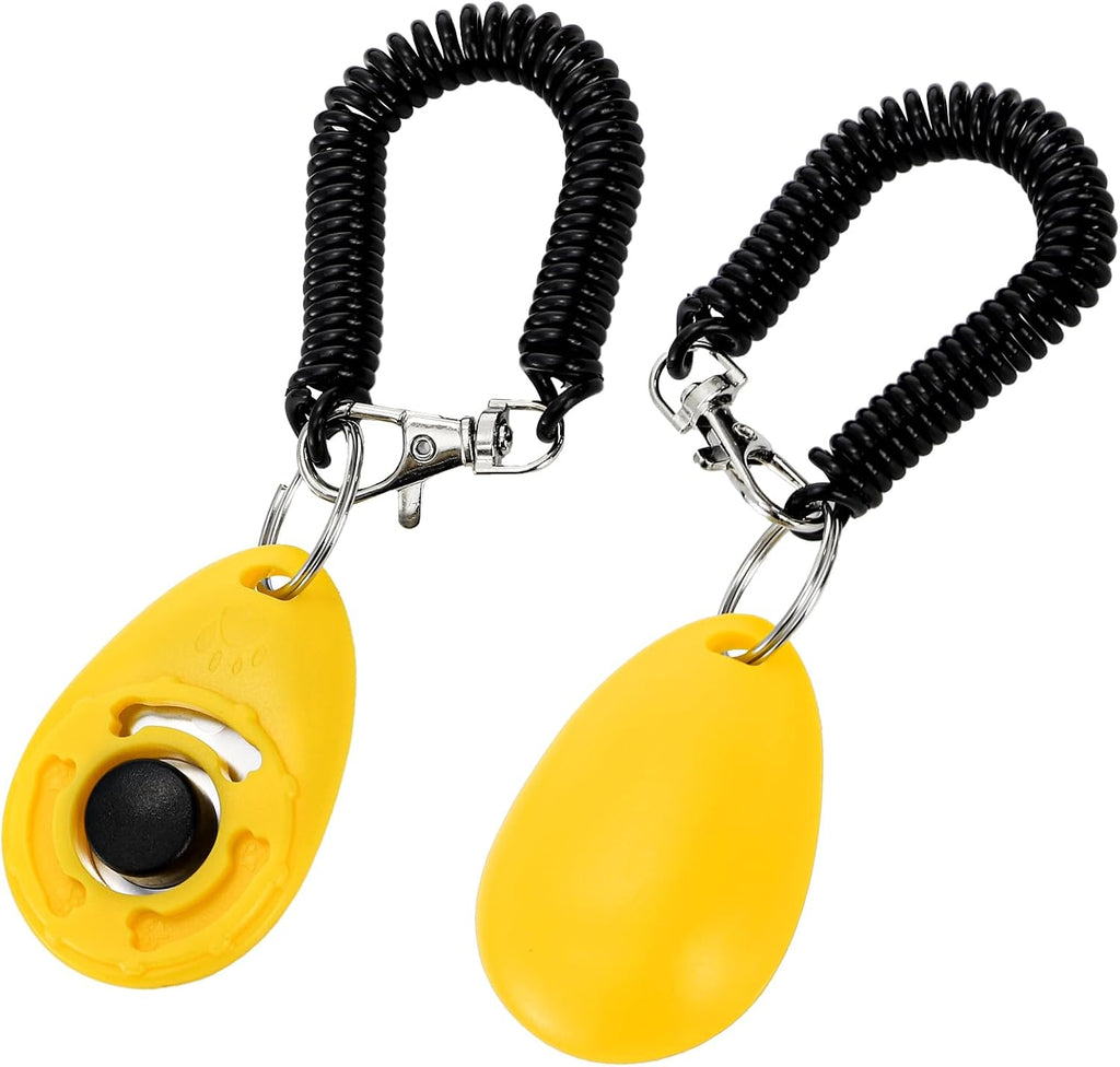 Lawei 30 Pcs Dog Training Clicker with Wrist Strap, 14 Color Pet Training Clickers for Dogs Cats Birds Horses, Durable Animal Behavior Trainer Clicker Kit for Obedience and Positive Reinforcement
