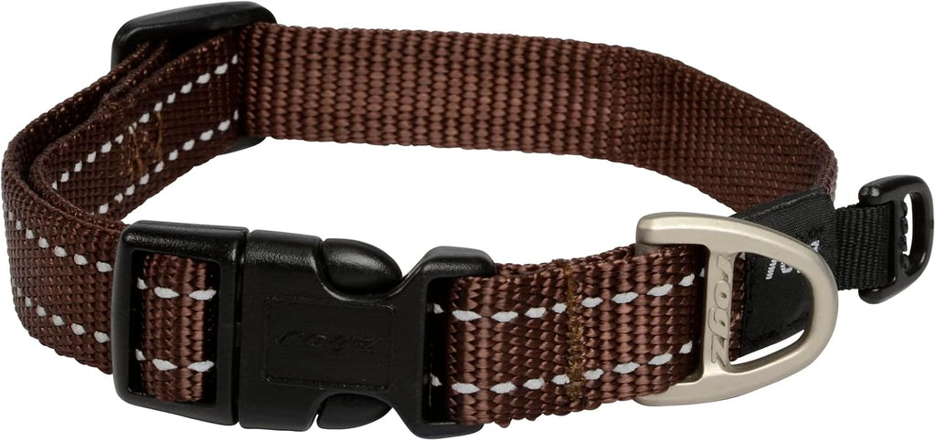 Reflective Dog Collar for Medium Dogs, Adjustable from 12-17 inches, Turquoise