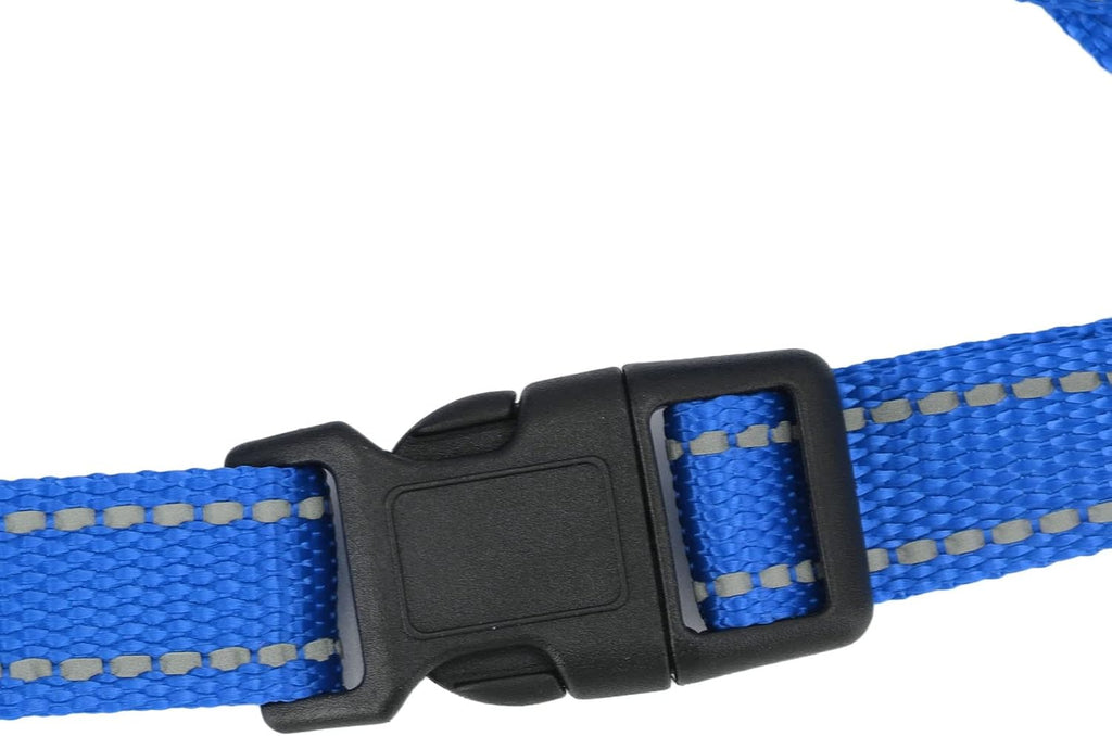 Dog Head Collar, Soft Breathable No Pull Training Halter with Safety Strap for Outdoor Walks Large Dogs Nylon L 1 Pack