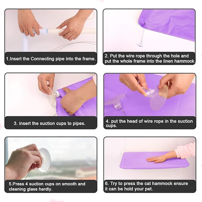 Cat Hammock - Window Bed with Suction Cups, Space Saving Indoor Cat Seat - Image 4
