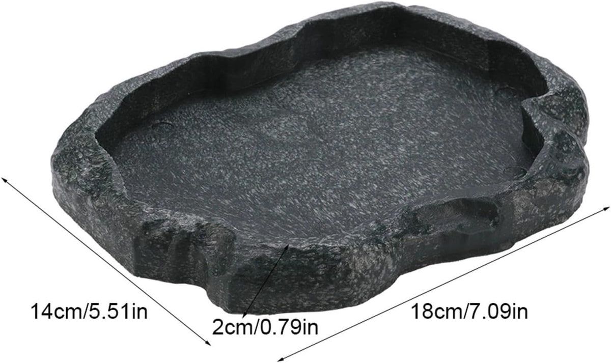 2PCS Tortoise Water Dish Reptile Water Dish Food Bowl