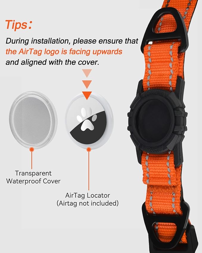 Joytale Airtag Dog Collar, Reflective Pet Collar - Image 3