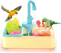 Parrot Bird Bathtub Shower Box Bathing Tub Container Cage, Automatic Pet Bird by ESSGUO