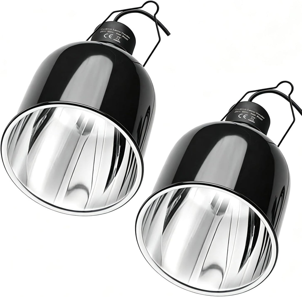 2-Packs Reptile Light Fixture, 5.5 Inch Deep Dome Lampshade