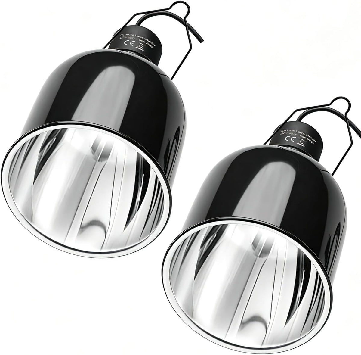 2-Packs Reptile Light Fixture, 5.5 Inch Deep Dome Lampshade