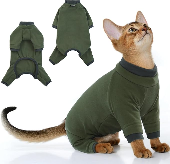 PUMYPOREITY Sticky Hair Cat Clothes, Prevent Loss Pajamas, Soft Sweaters by PUMYPOREITY