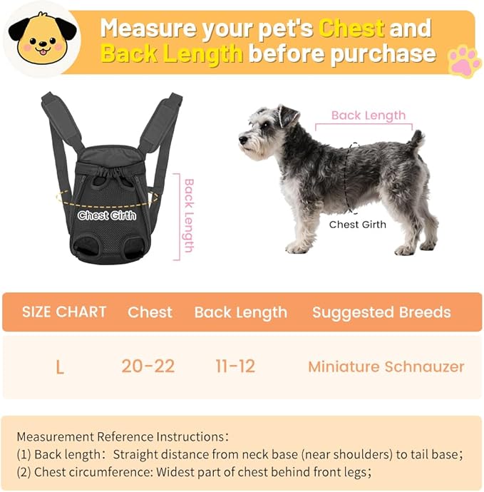 Inspack Dog Backpack Carrier/Cat Carrier, Adjustable Pet Front Carriers Travel - Image 2