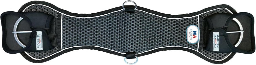 Majestic Ally Neoprene Cinch Buckle Protector Cover, Pair, for Horse Comfort and Protection, Black