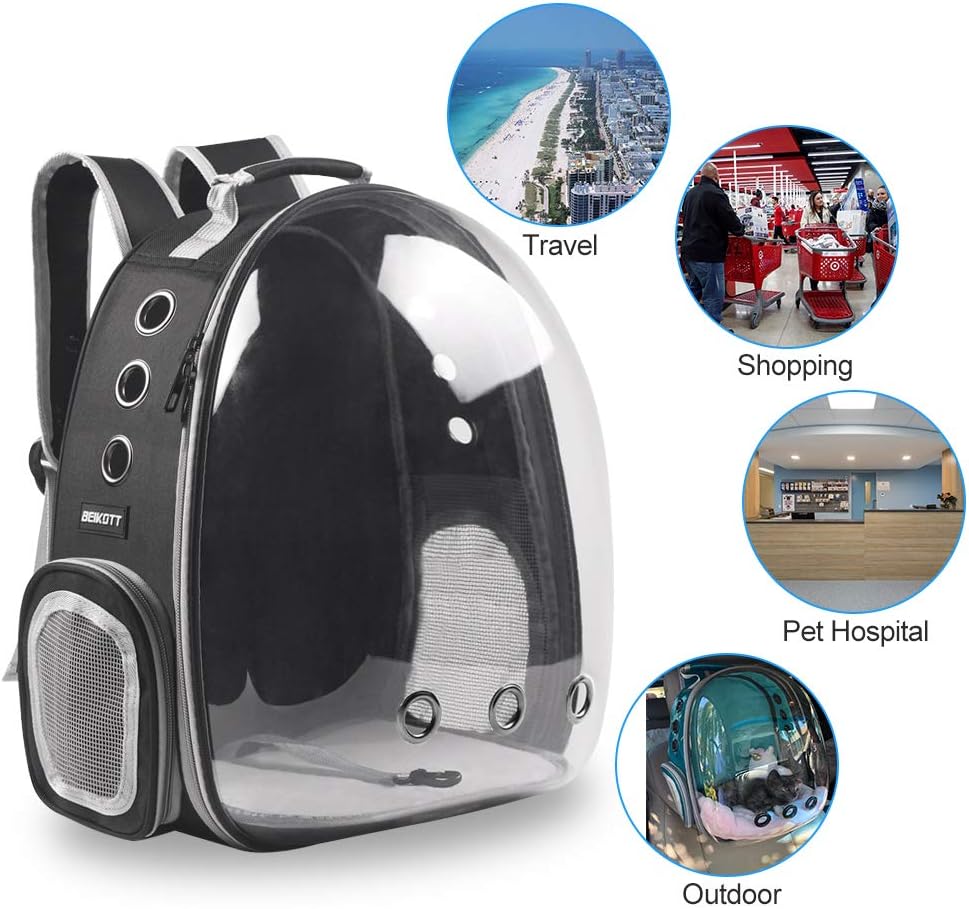 Cat Backpack Carrier Breathable Pet Travel Bag for Cats Dogs Bunny