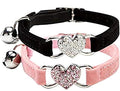 CHUKCHI Pink Soft Velvet Safe Cat Adjustable Collar by CHUKCHI