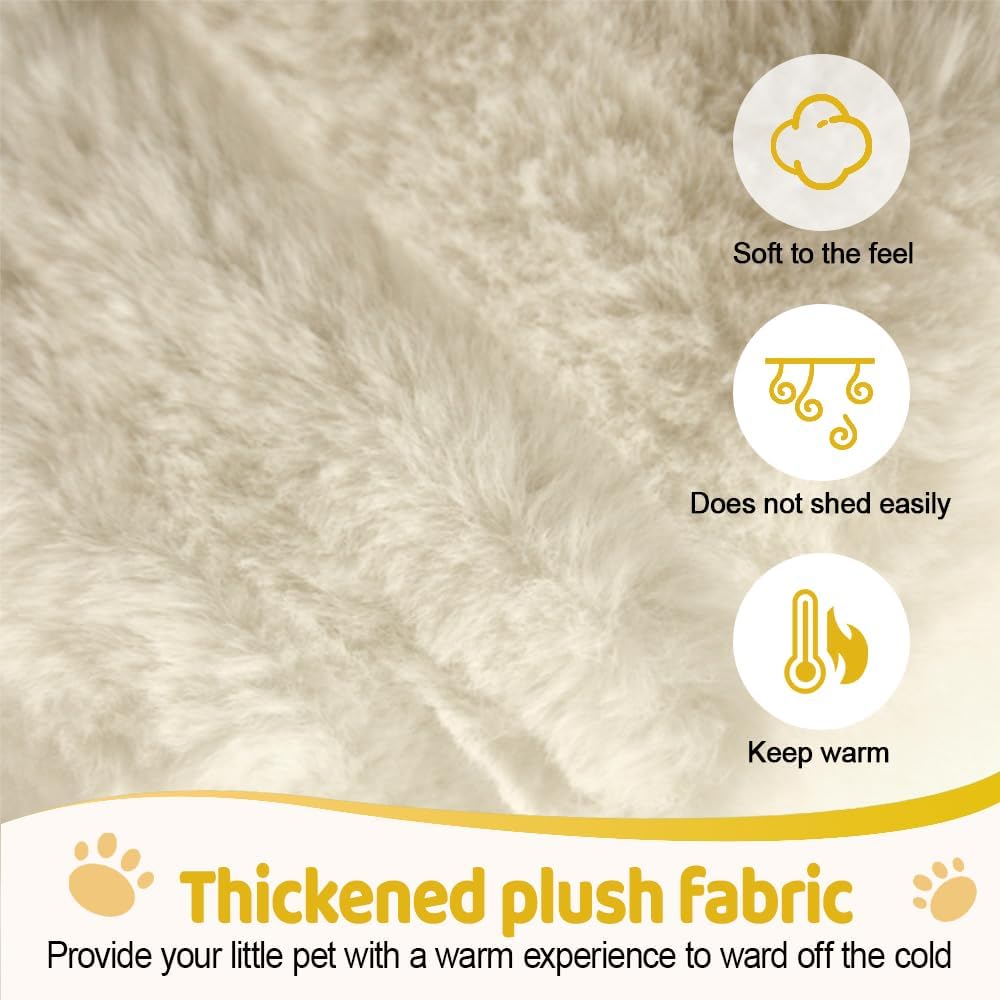 DONGKER Rabbit Hideout,Guinea Pig Bed with Washable Removable Cushions & Non-Slip Bottom for Guinea Pigs Hamsters Hedgehogs Ferrets Other Small Animal