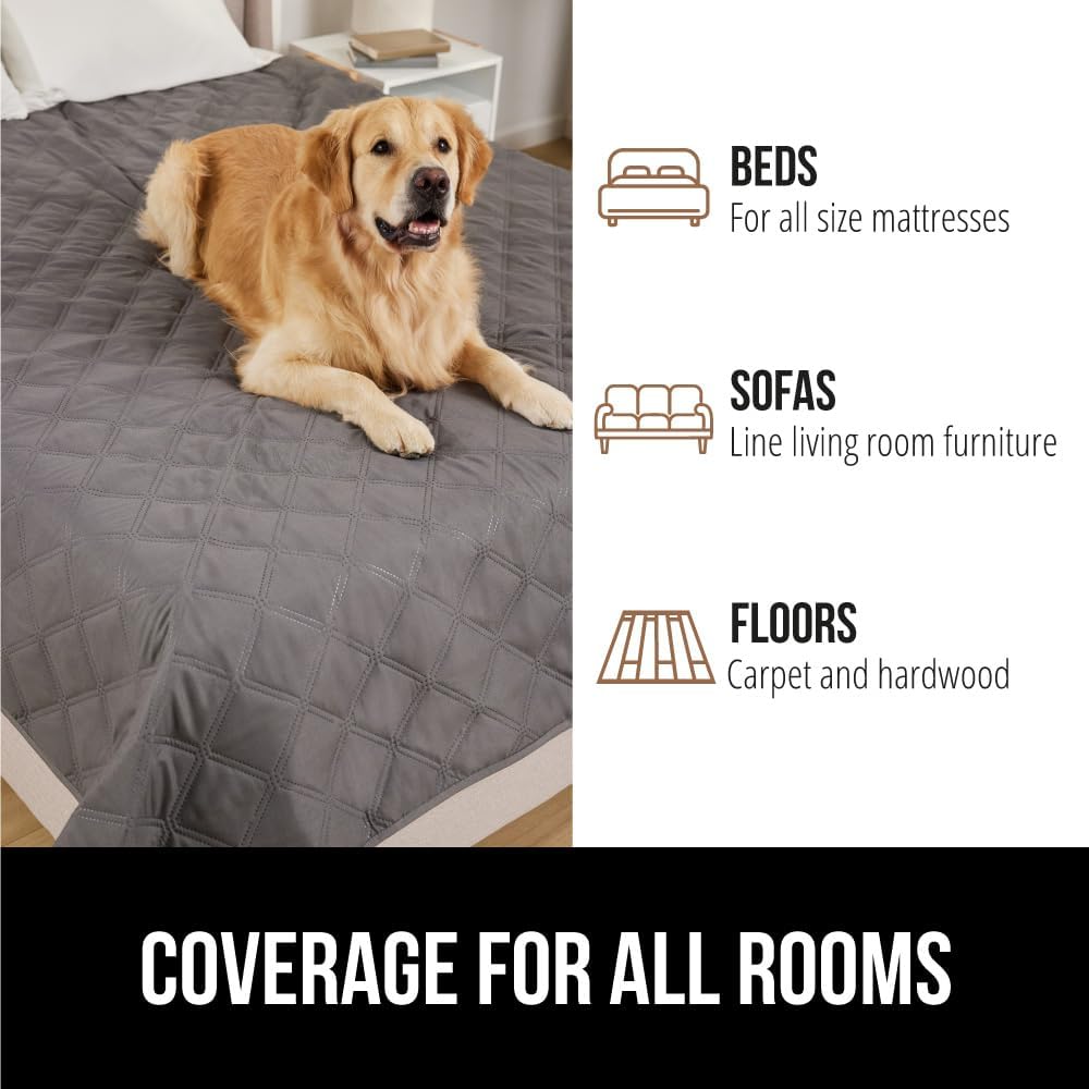 GORILLA GRIP® Waterproof Dog Blanket, Couch Cover for Dogs, 30x70 Charcoal