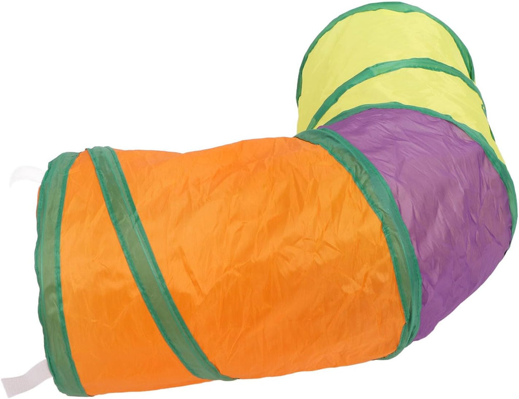 Rainbow Cat Tunnel, Thickening Interactive Pet Tunnel Foldable Cat Play Tunnel Exercising Hiding Training and Running Tunnel for Indoor Cats