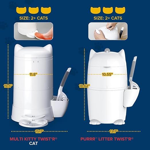 Red Rocket XL Cat Litter Trash Can Multi Kitty Twist’R Step Litter Disposal - Image 6