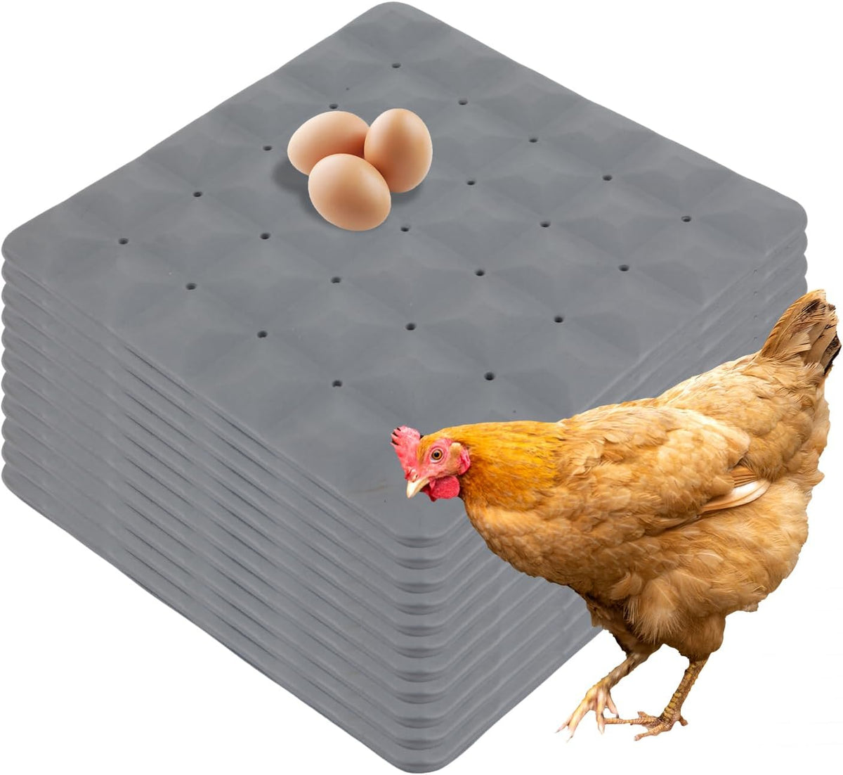 Chicken Nesting Pads Set, 12×12 Inch Reusable Nesting Box Liners Pads, Washable Nesting Pads for Chicken Coop, Poultry Nest Box Pads for Laying Eggs (8 PCS)