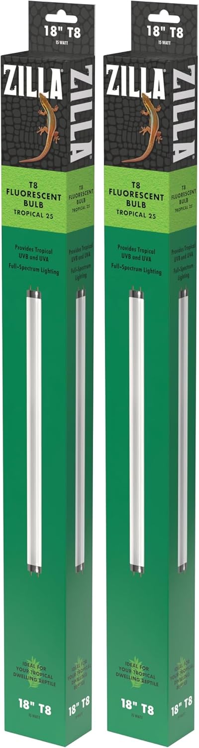Zilla Desert T8 UVB Fluorescent Light Bulb, 15 Watt