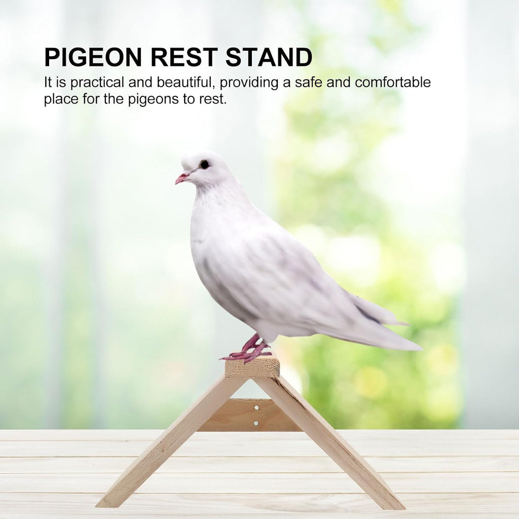 POPETPOP Dove Rest Stand : 2Pcs Wooden Pigeon Perch Bird Perch Stand for Pigeons Doves Parrots - Easy to Install, 8.65X4.72X4.72in