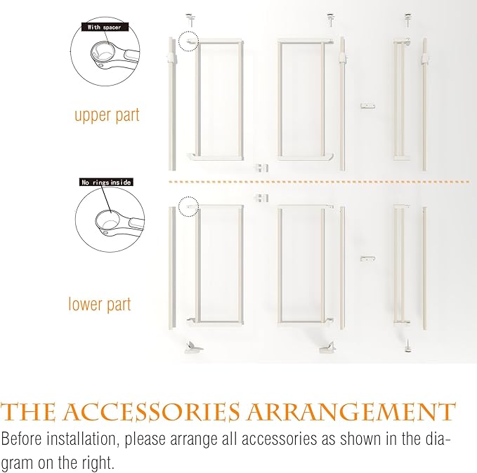 74-98" Extra Tall Cat Gate, Fits 33.85-42" Wide Opening, No Drilling Pressure - Image 5