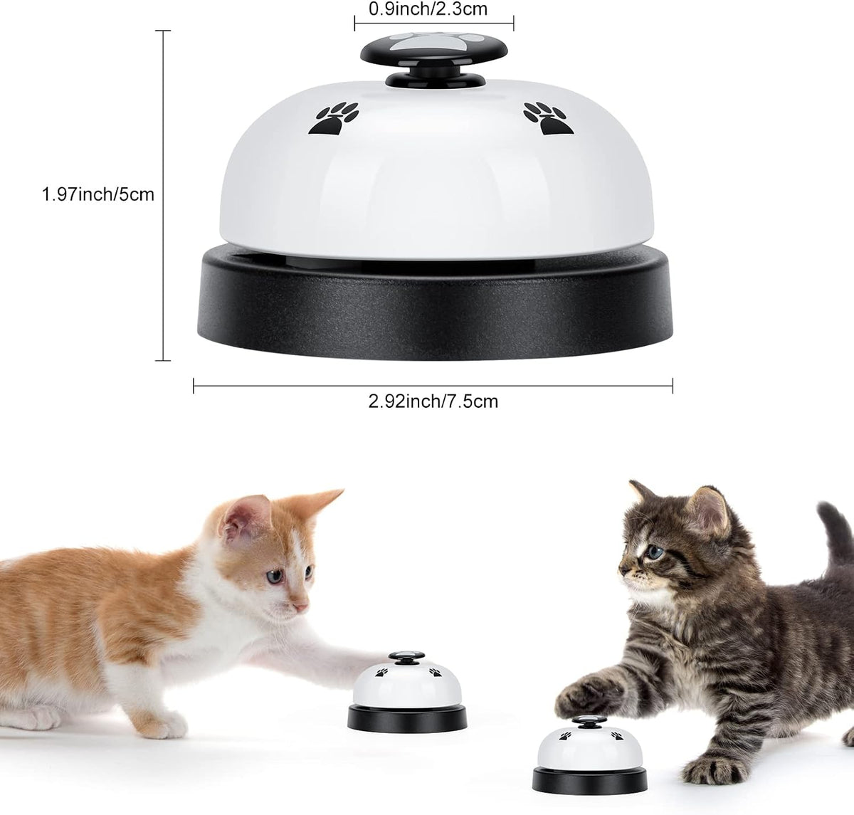 JEXCULL Pet Training Bells, 4 Pack Dogs Bell for Door Potty Training and to Ring to Go Outside Communication Device Dog AgilityTraining Equipment Interactive Toys (White)