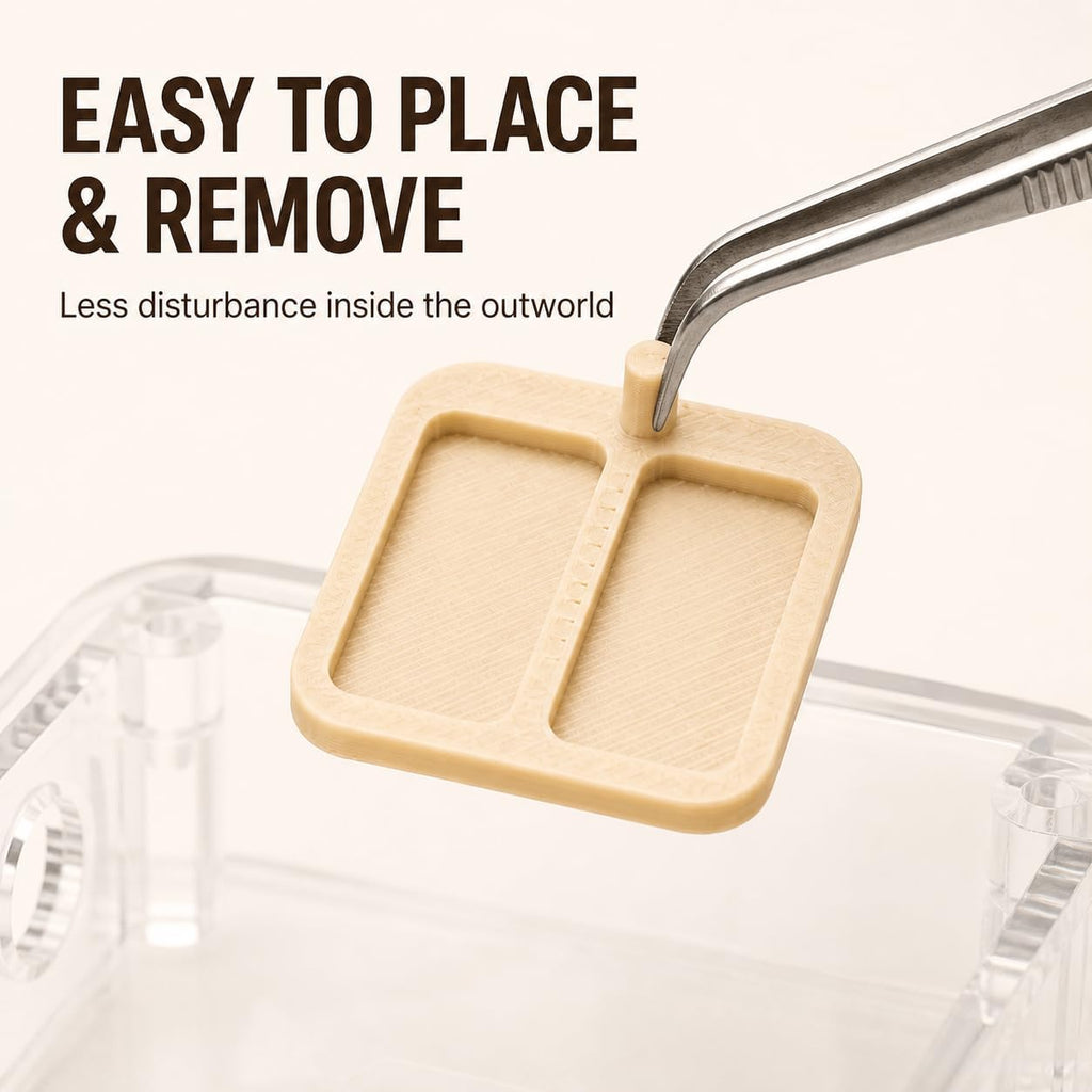 Miniature Liquid Feeder Tray for Ants, Small Reptile and Spider Feeding Dish, 20 Pack