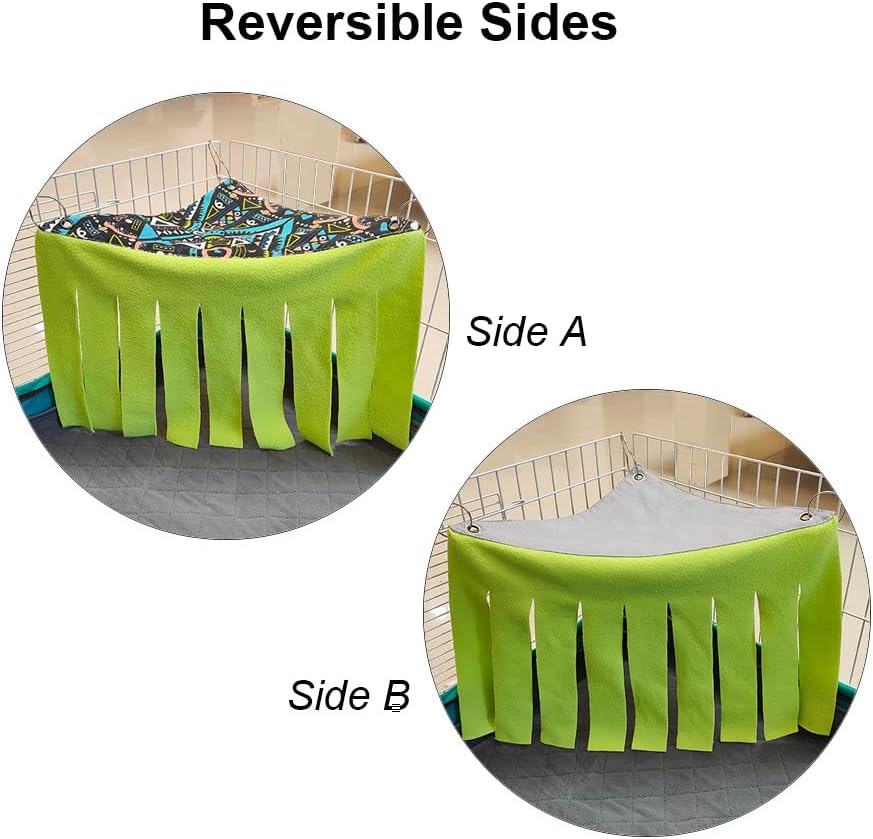 RIOUSSI Guinea Pig Hideout Hideaway Corner Fleece Toys Cage Accessories