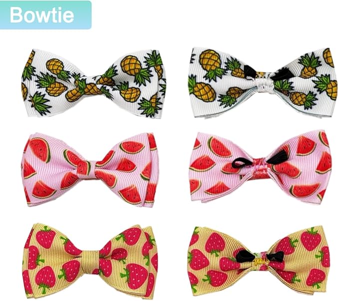 Fruit Cat Collar with Bow Tie and Bell 3 Pack Watermelon Strawberry and - Image 4
