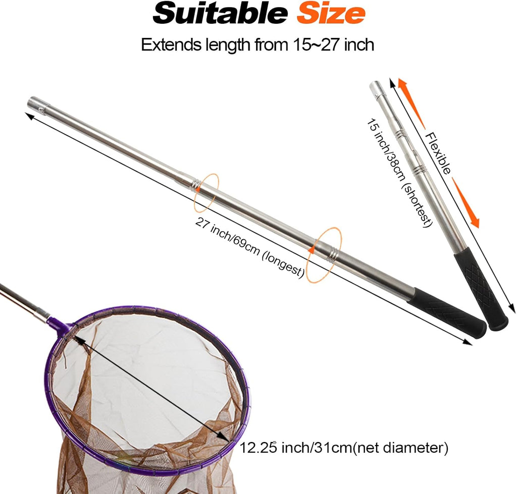 Yorikyas Snake Catcher Net Telescopic Pole